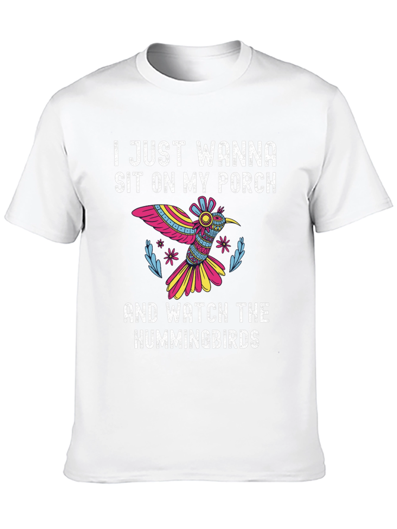 Black Hummingbird Porch T-Shirt - Relax & Watch! view 10
