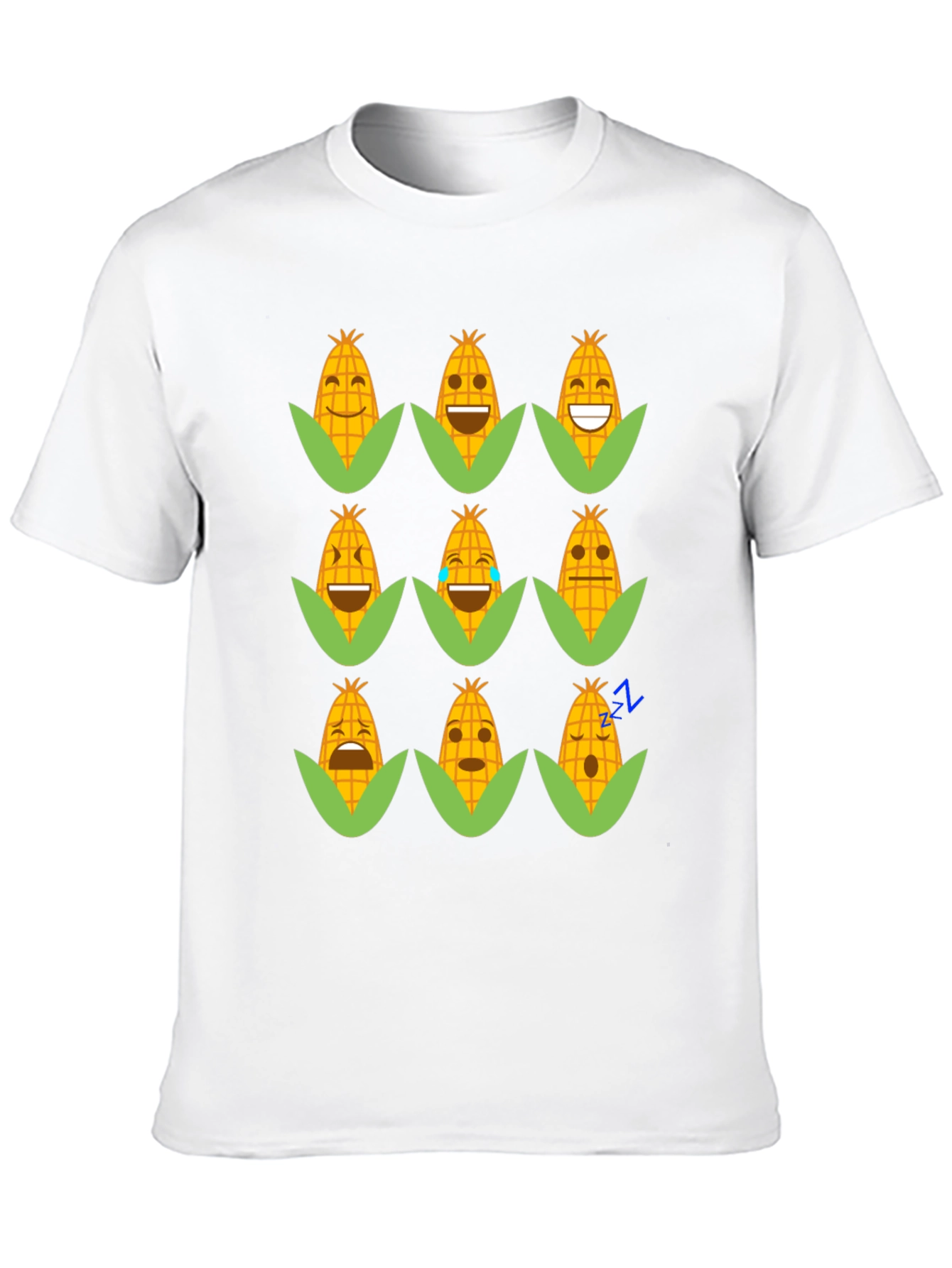 Black Emoji Corn Black T-Shirt - Fun Foodie Tee view 10