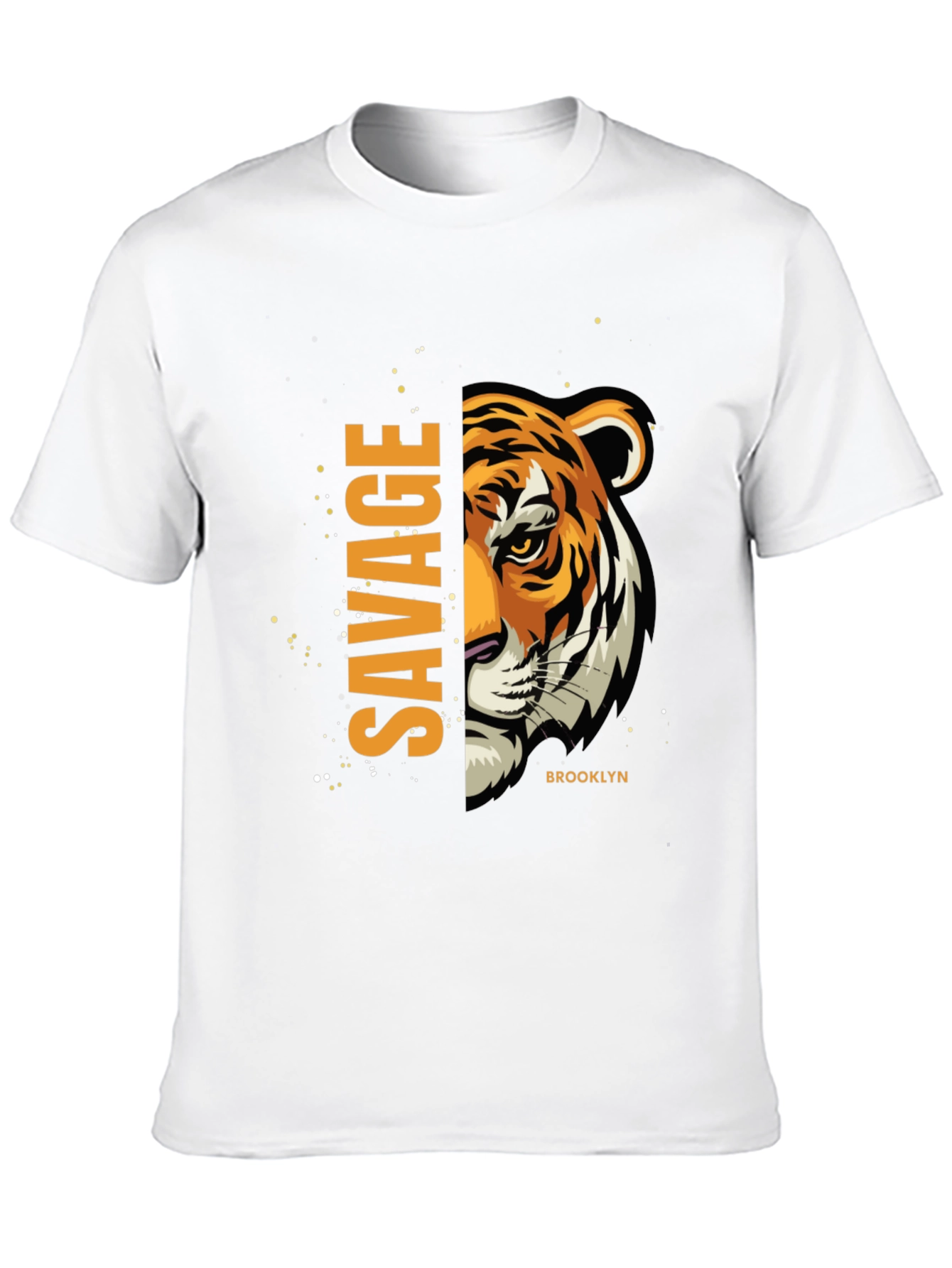 Black Savage Tiger Graphic Print T-Shirt view 10