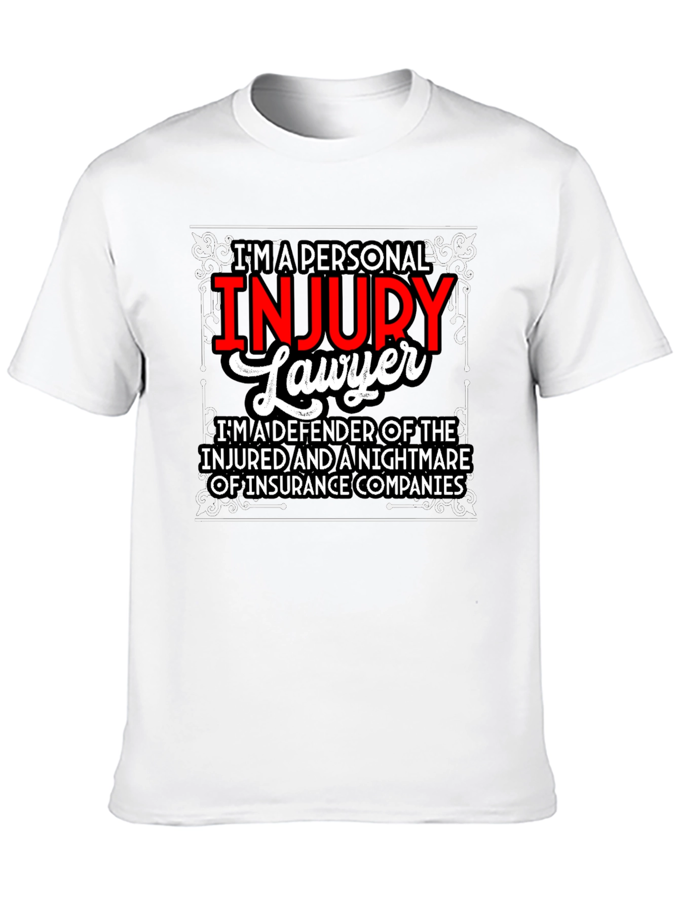 Black Personal Injury Lawyer T-Shirt view 10