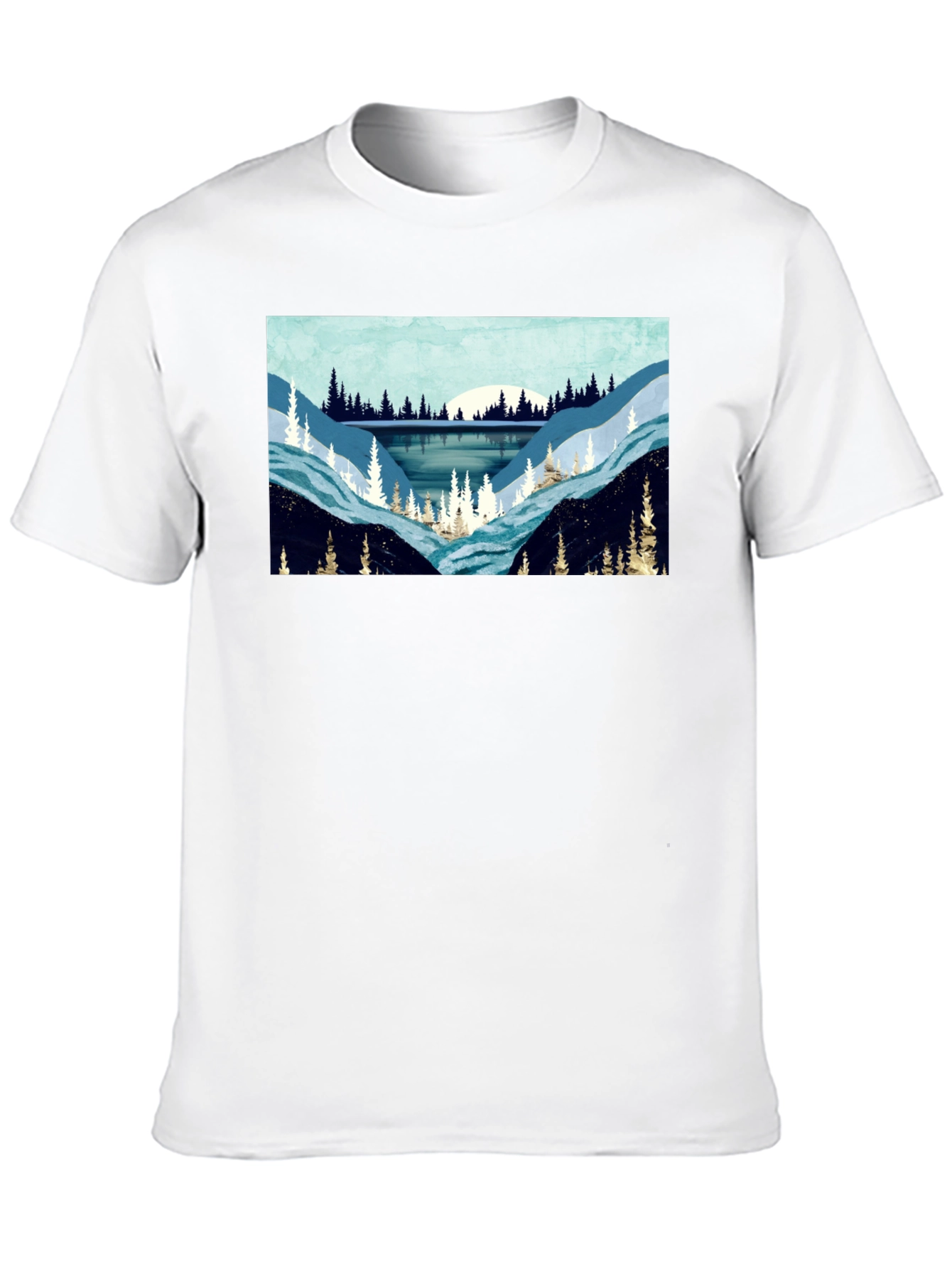 Black Nature Scene Graphic Tee - Black view 10