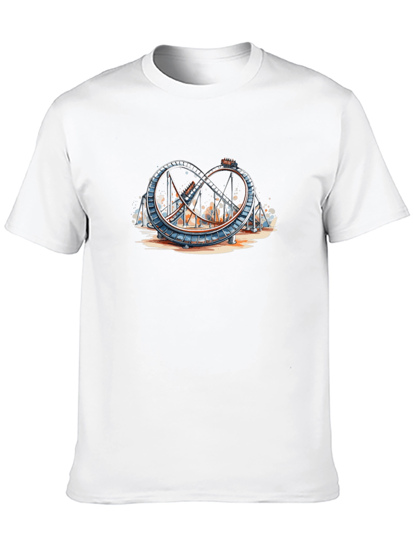 Black Roller Coaster Graphic Tee - Thrill Ride Design view 10