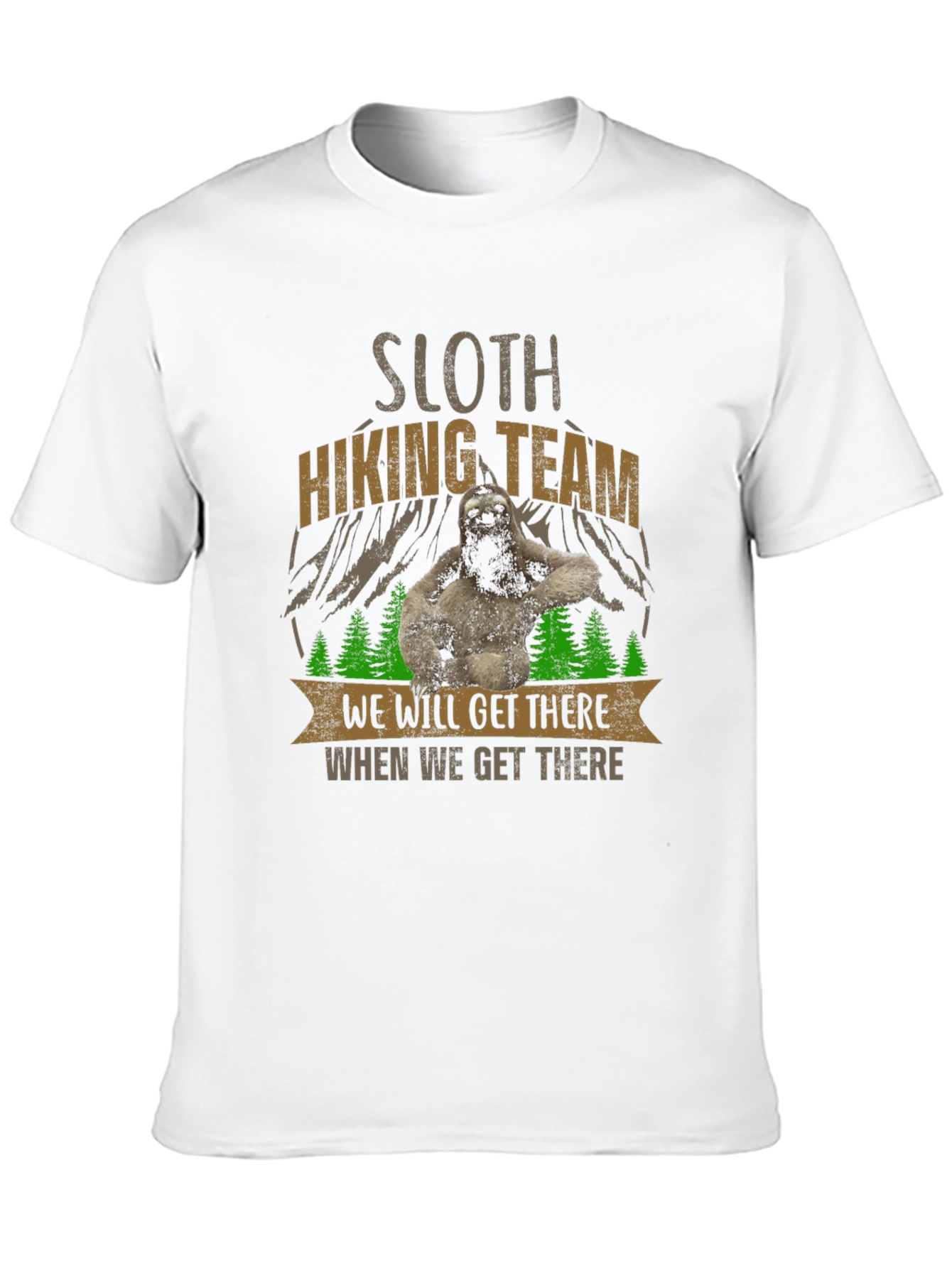 Black Sloth Hiking Team Tee - Funny Adventure Shirt view 10