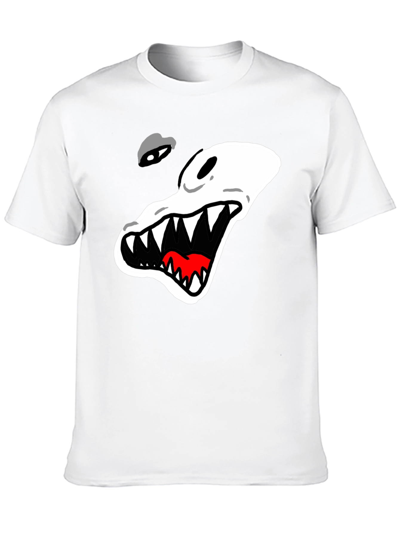 Black Men's Black T-Shirt with Cartoon Alligator Graphic view 10