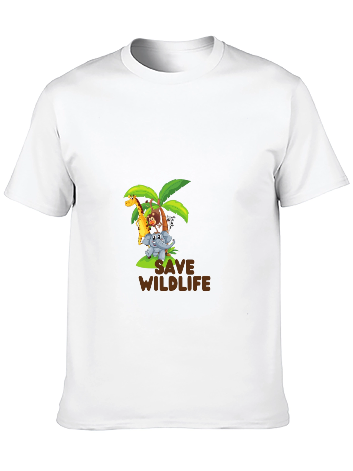 Black Save Wildlife Graphic Tee - Black Cotton Blend view 10
