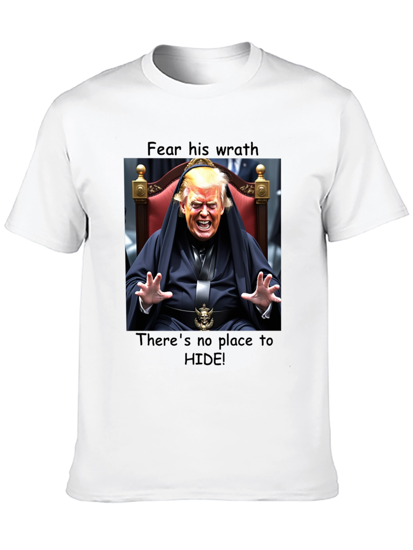 Black Fear His Wrath Trump T-Shirt view 10