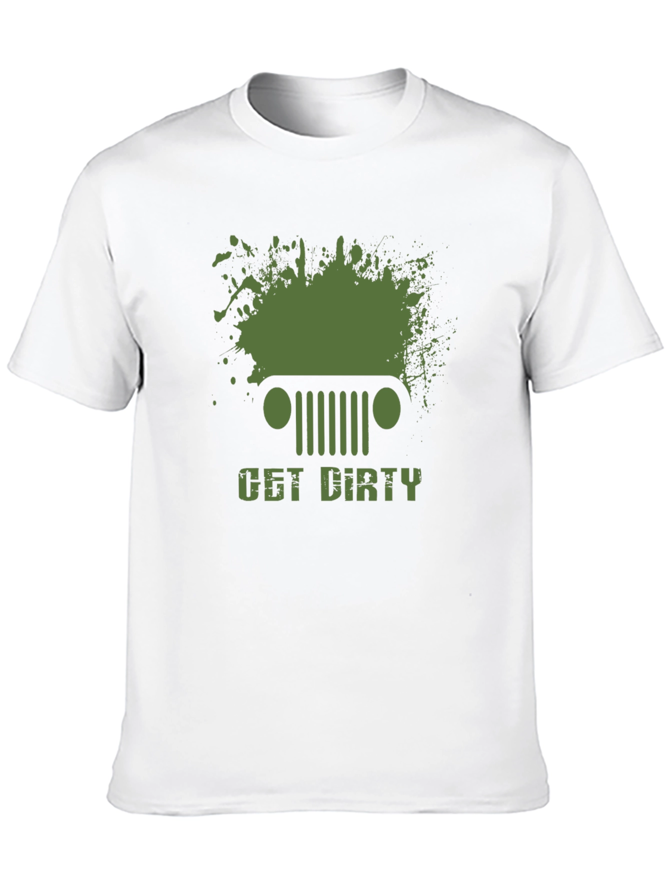 Black Get Dirty Jeep Graphic Men's T-Shirt view 10