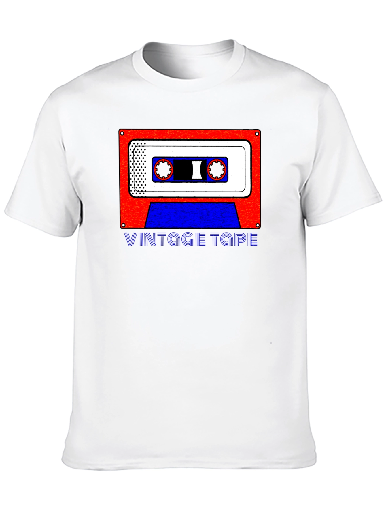 Black Vintage Tape Graphic Tee - Retro Style view 10