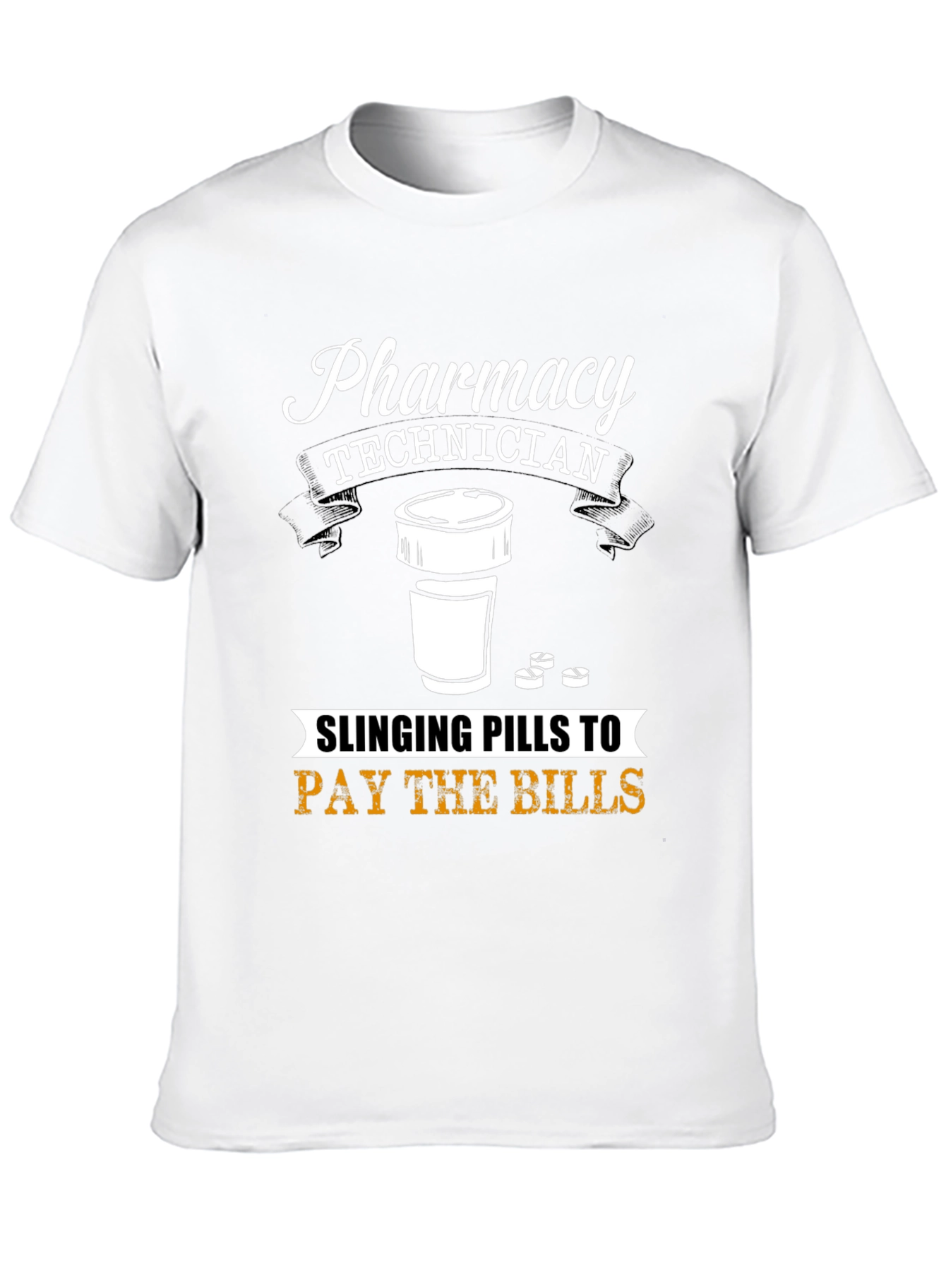 Black Pharmacy Technician T-Shirt - Slinging Pills to Pay Bills view 10