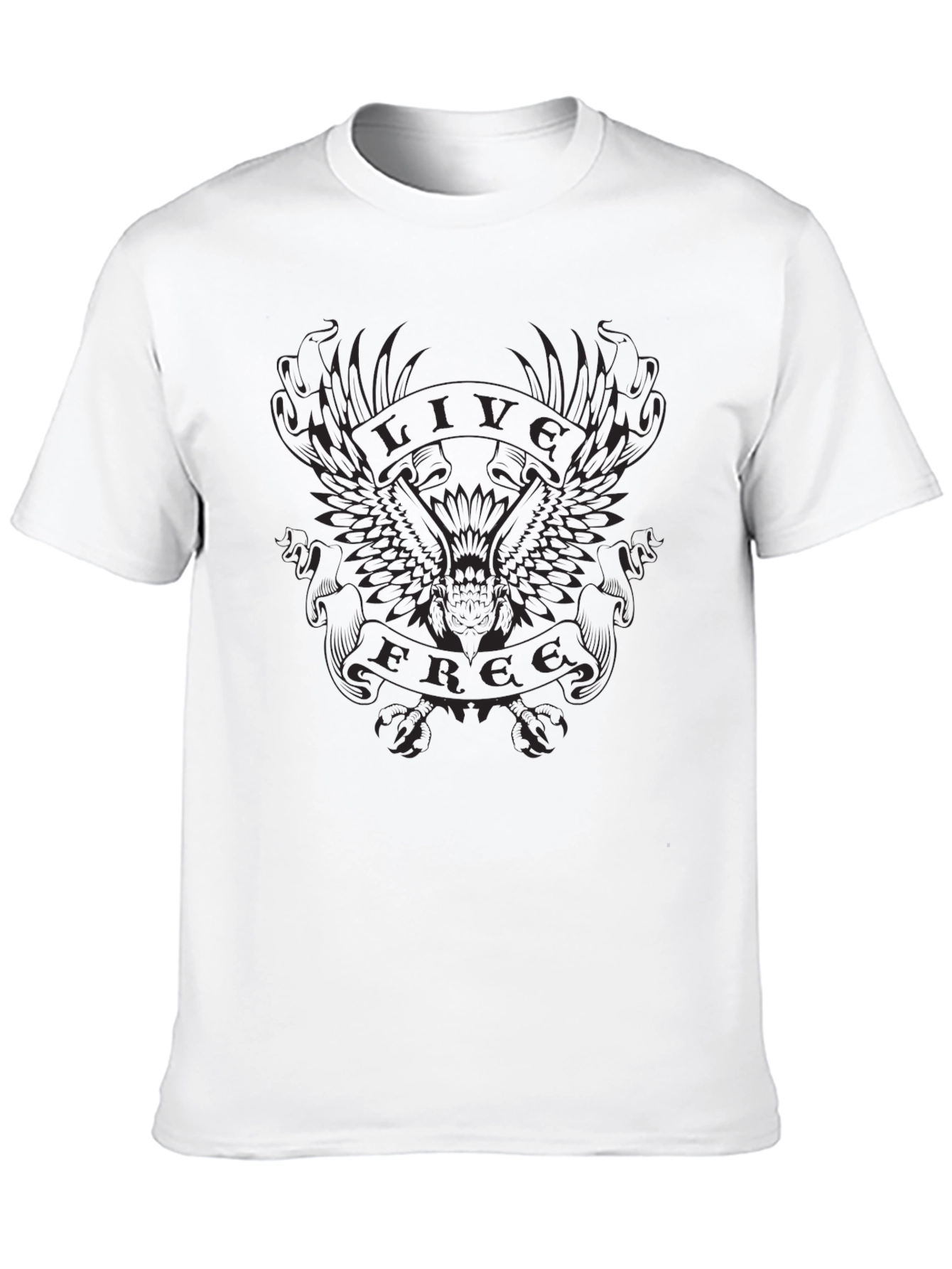 Black Live Free Graphic Tee - Black view 10