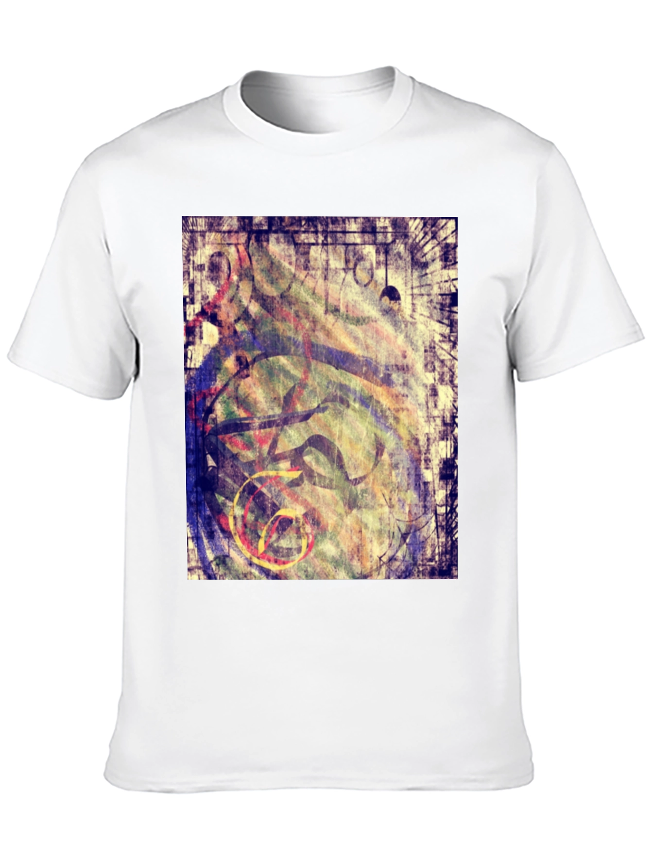 Black Abstract Graphic Print Black T-Shirt view 10
