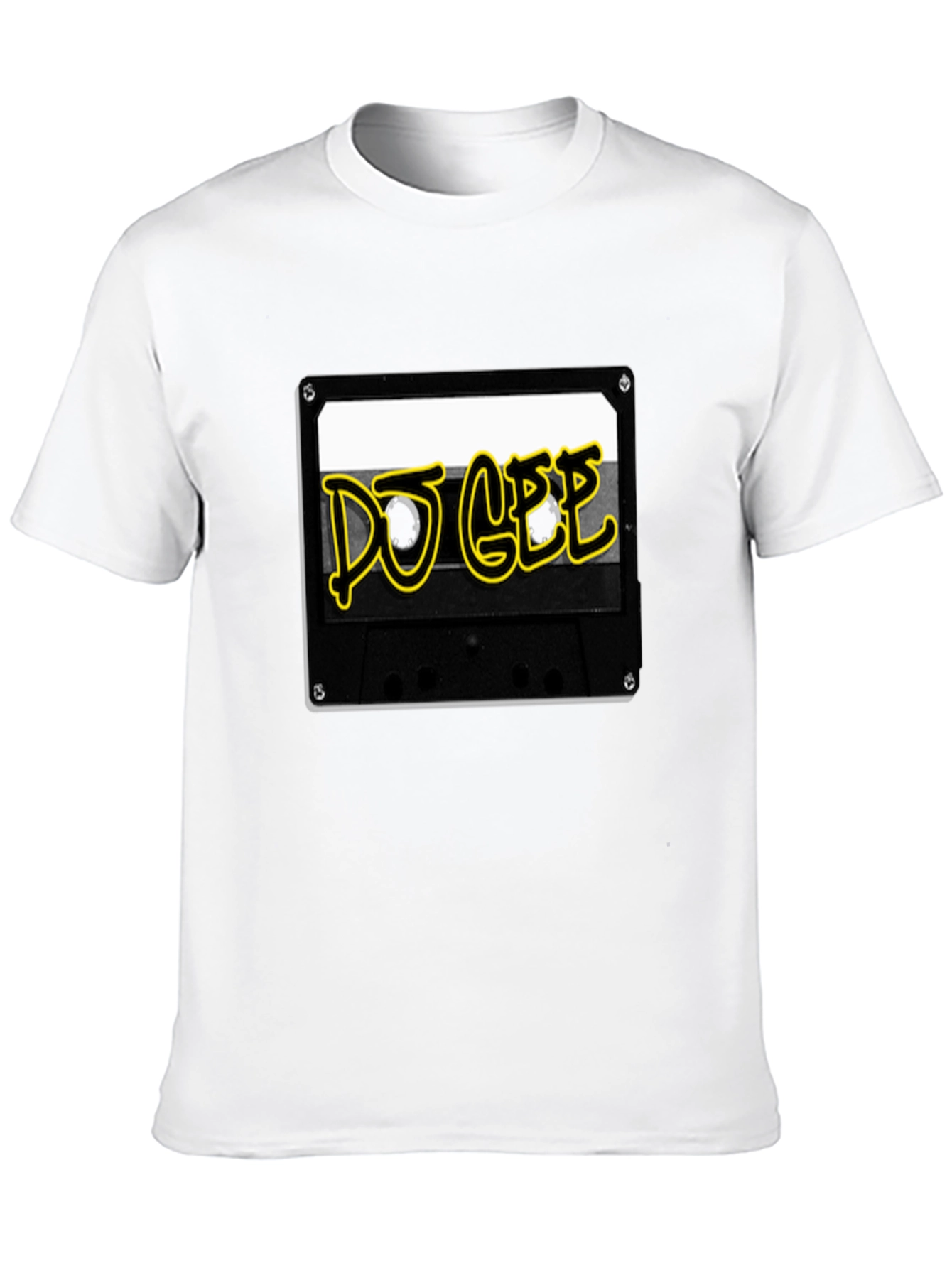 Black DJ GEE Cassette Tape Black T-Shirt view 10