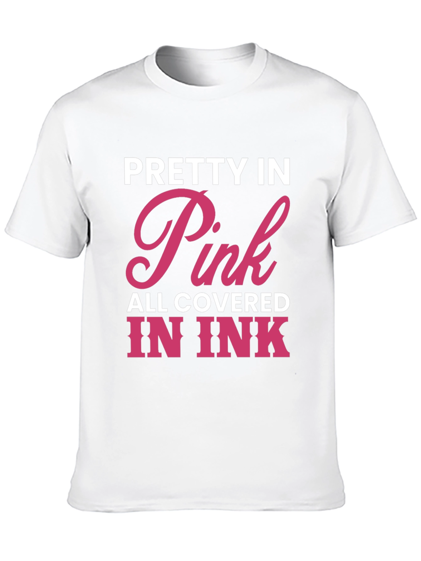 Black Pretty In Pink Tattoo Lover Tee view 10