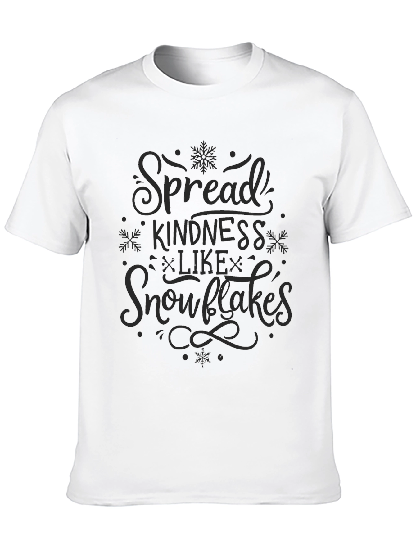 Black Spread Kindness Like Snowflakes Graphic Tee view 10