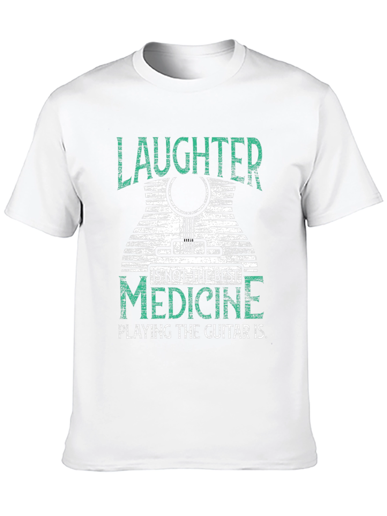 Black Laughter is Medicine Guitar Player T-Shirt view 10