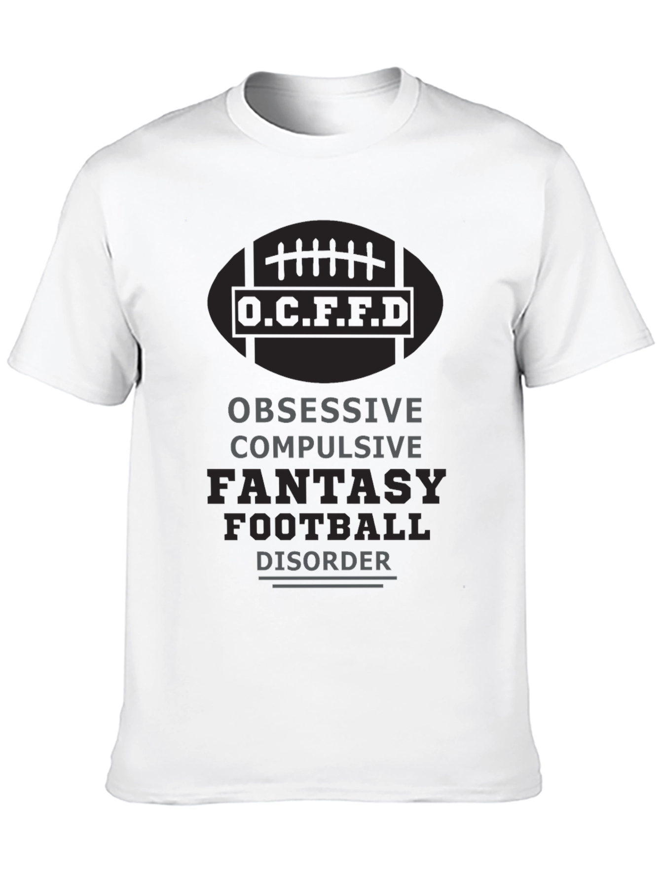 Black Fantasy Football Disorder T-Shirt: Obsessive & Fun! view 10