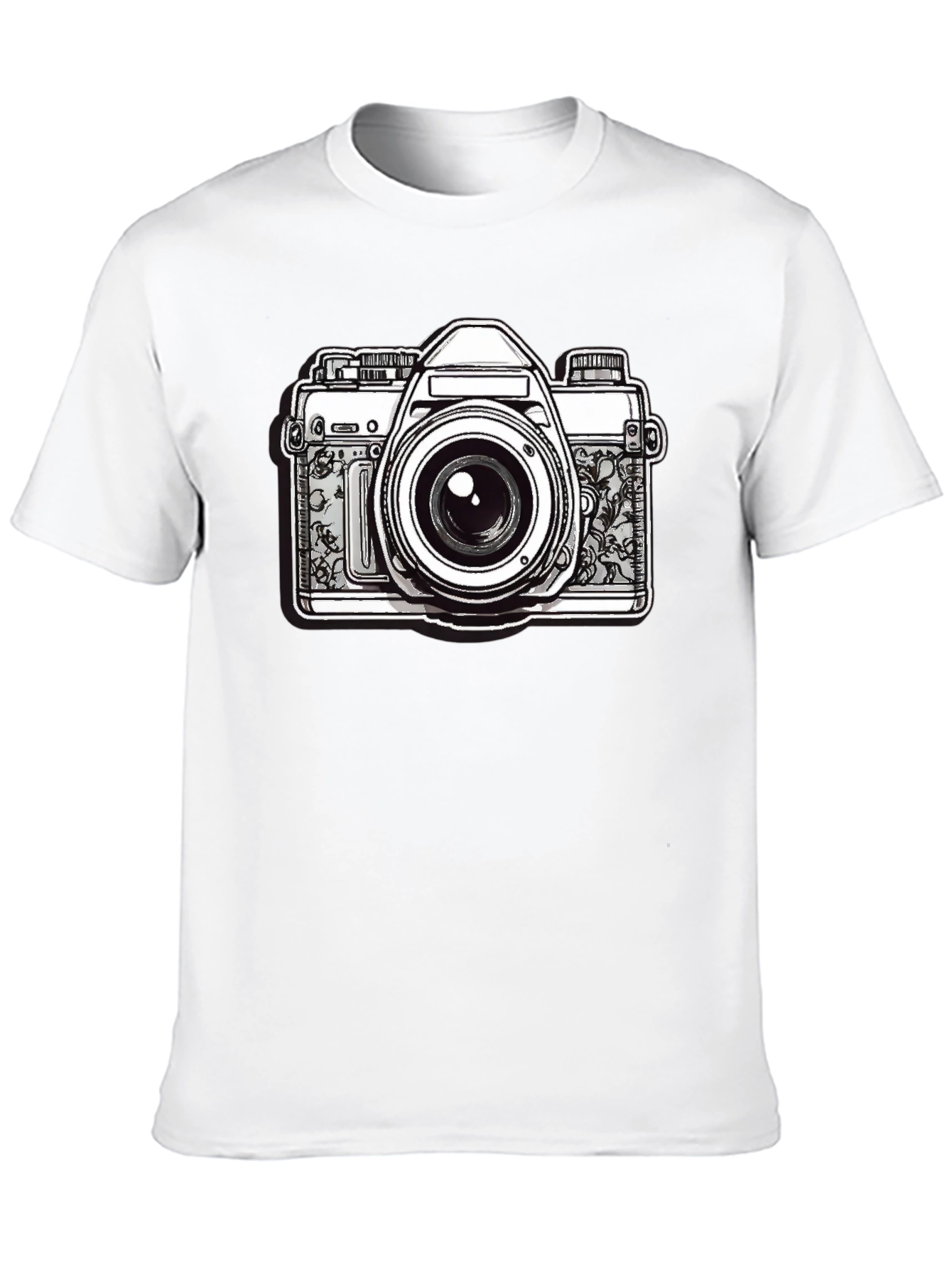 Black Vintage Camera Graphic T-Shirt - Black view 10