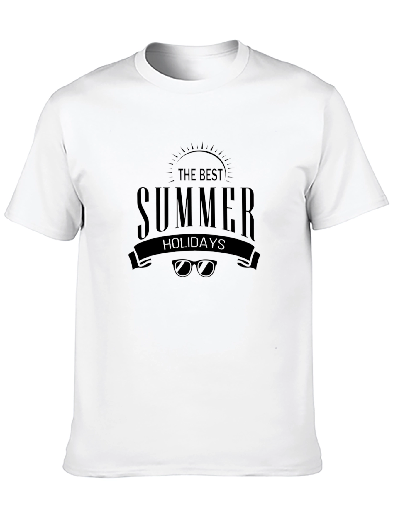 Black Summer Holidays Graphic Print T-Shirt view 10