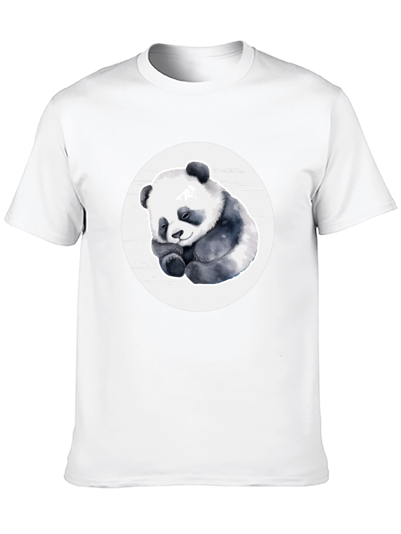 Black Cute Panda T-Shirt - Black view 10