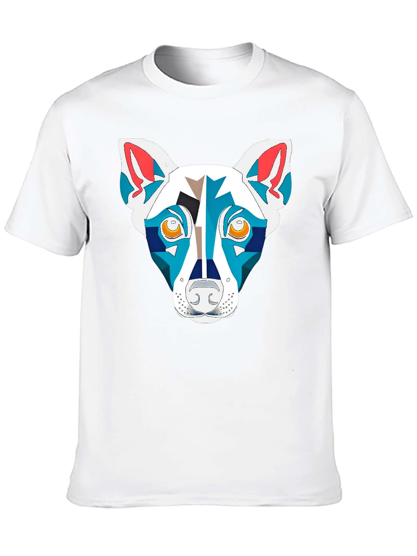 Black Geometric Dog Graphic Black T-Shirt view 10