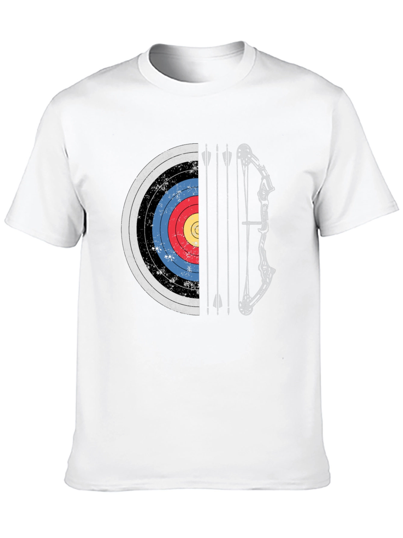 Black Archery Target Bow and Arrow Graphic Tee view 10