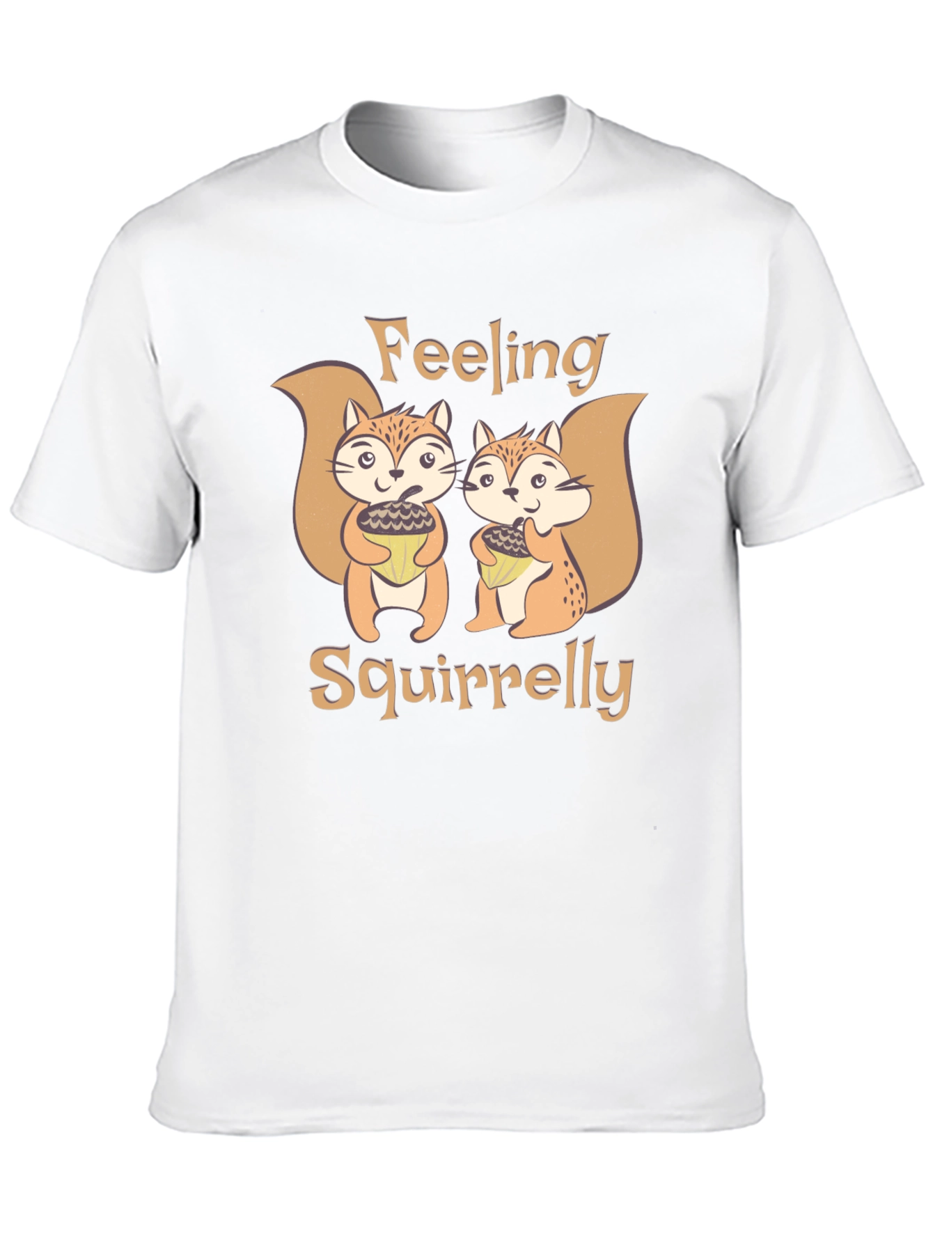 Black Feeling Squirrelly Graphic T-Shirt - Fun Novelty Tee view 10