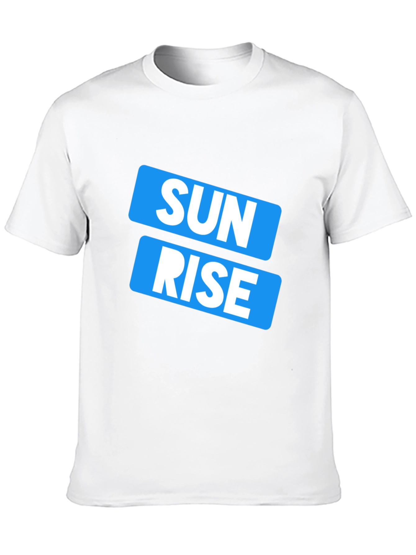 Black Sunrise Graphic Print Crew Neck Men's T-Shirt view 10