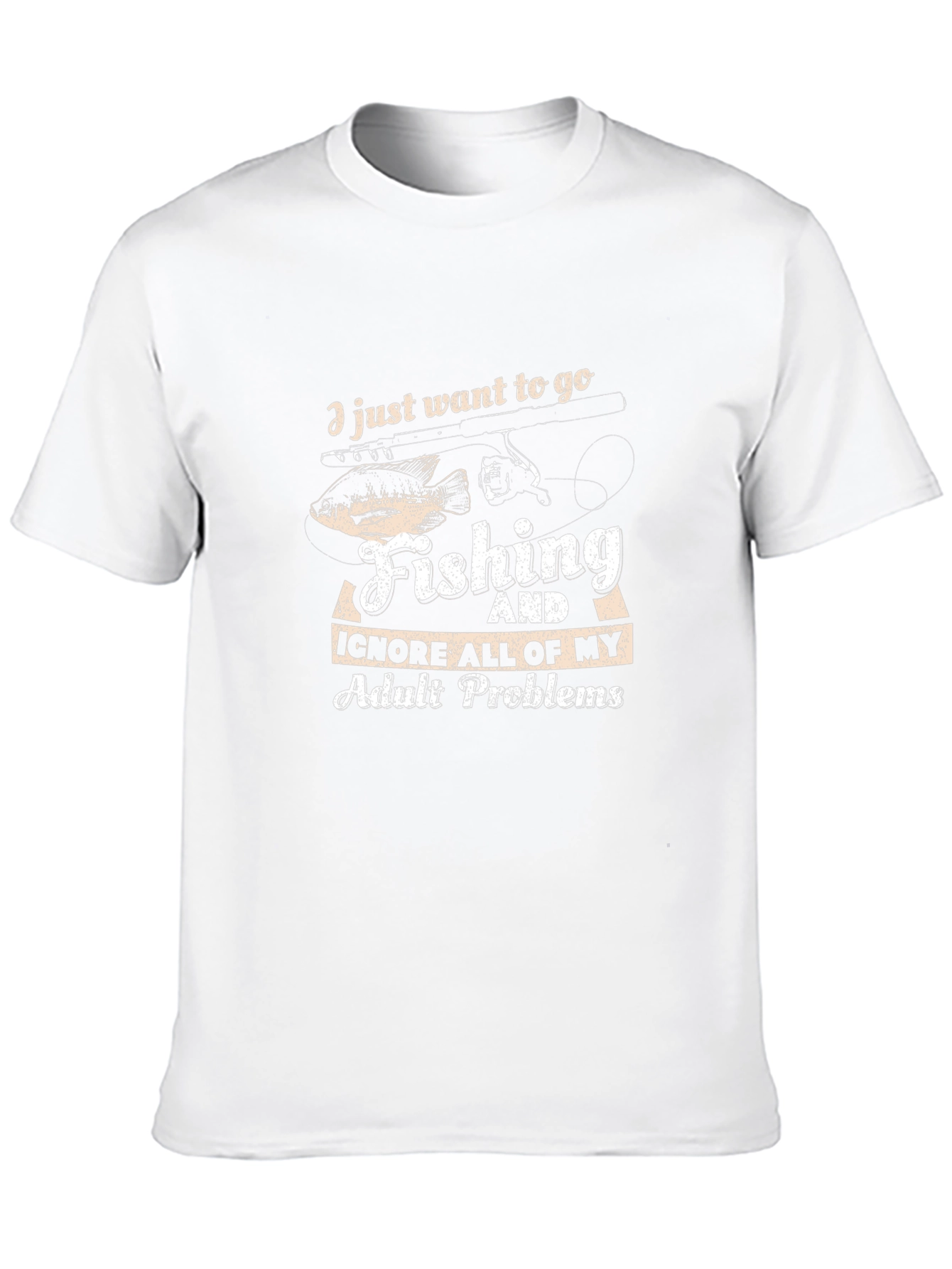 Black Fishing T-Shirt: Ignore Adult Problems view 10