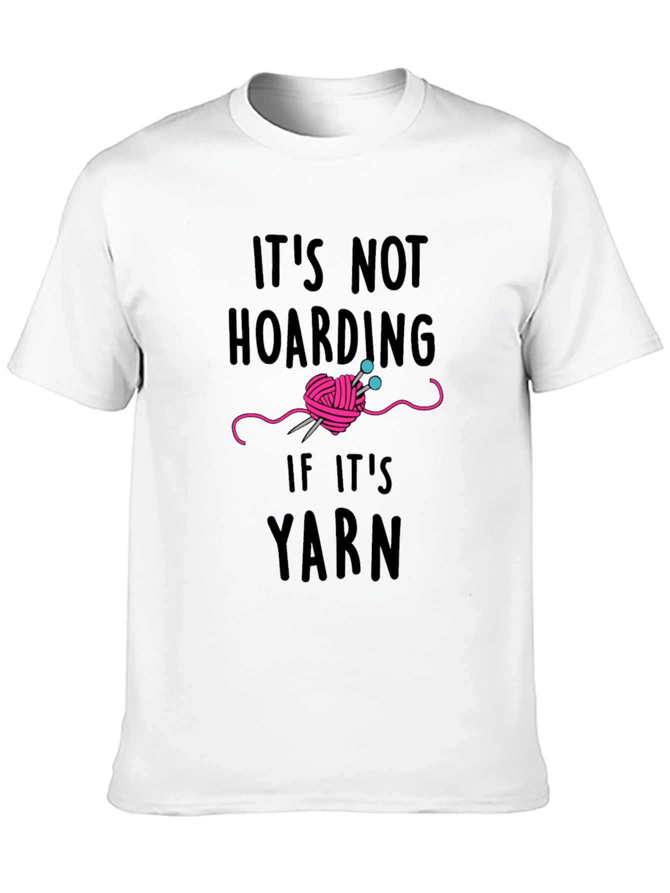 Black Yarn Lover T-Shirt - It's Not Hoarding view 10