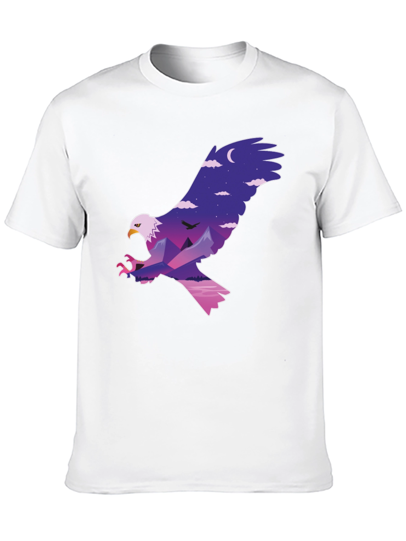 Black Eagle Mountainscape Graphic T-Shirt view 10