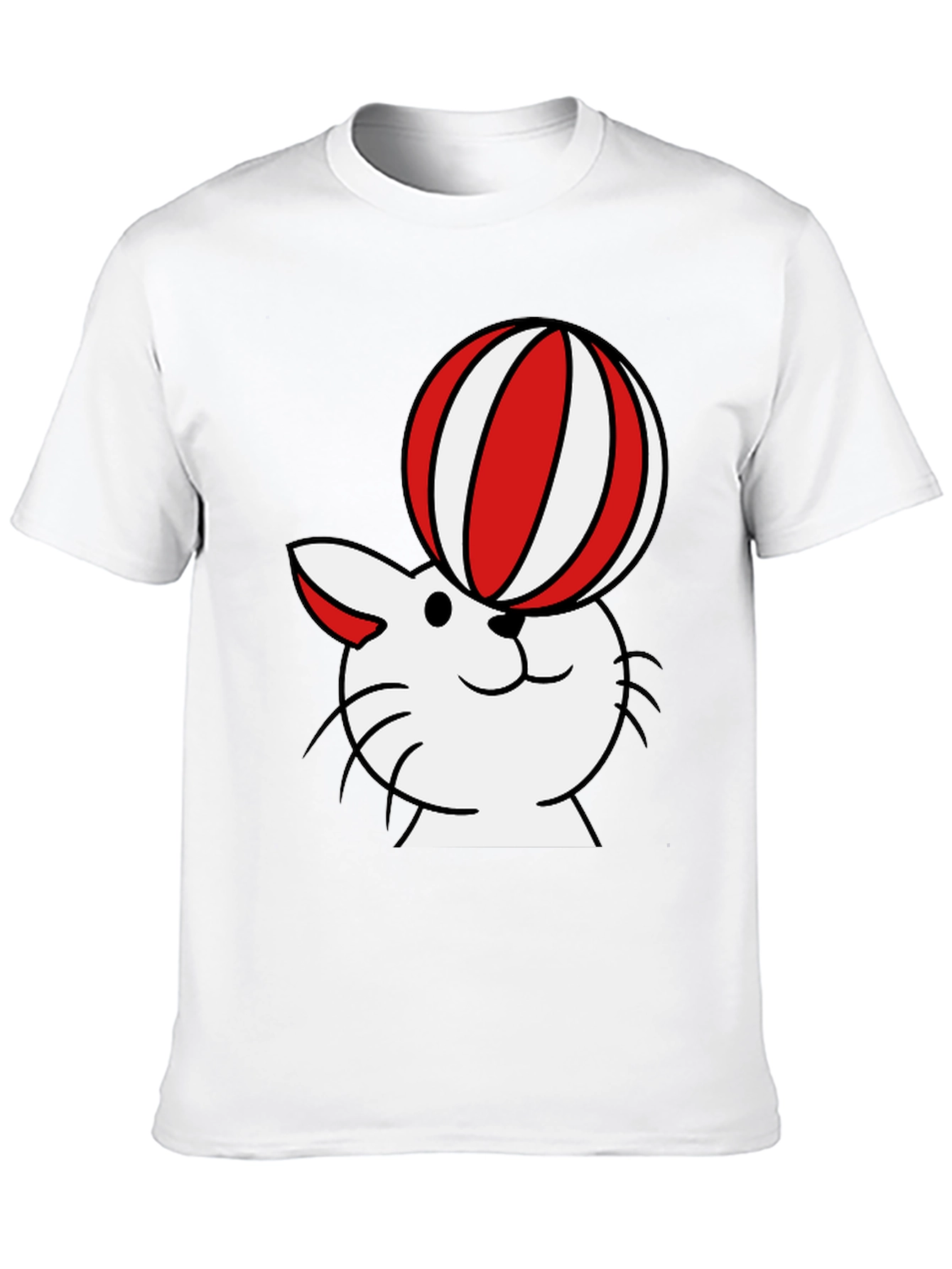 Black Cat with Ball T-Shirt - Whimsical Design view 10