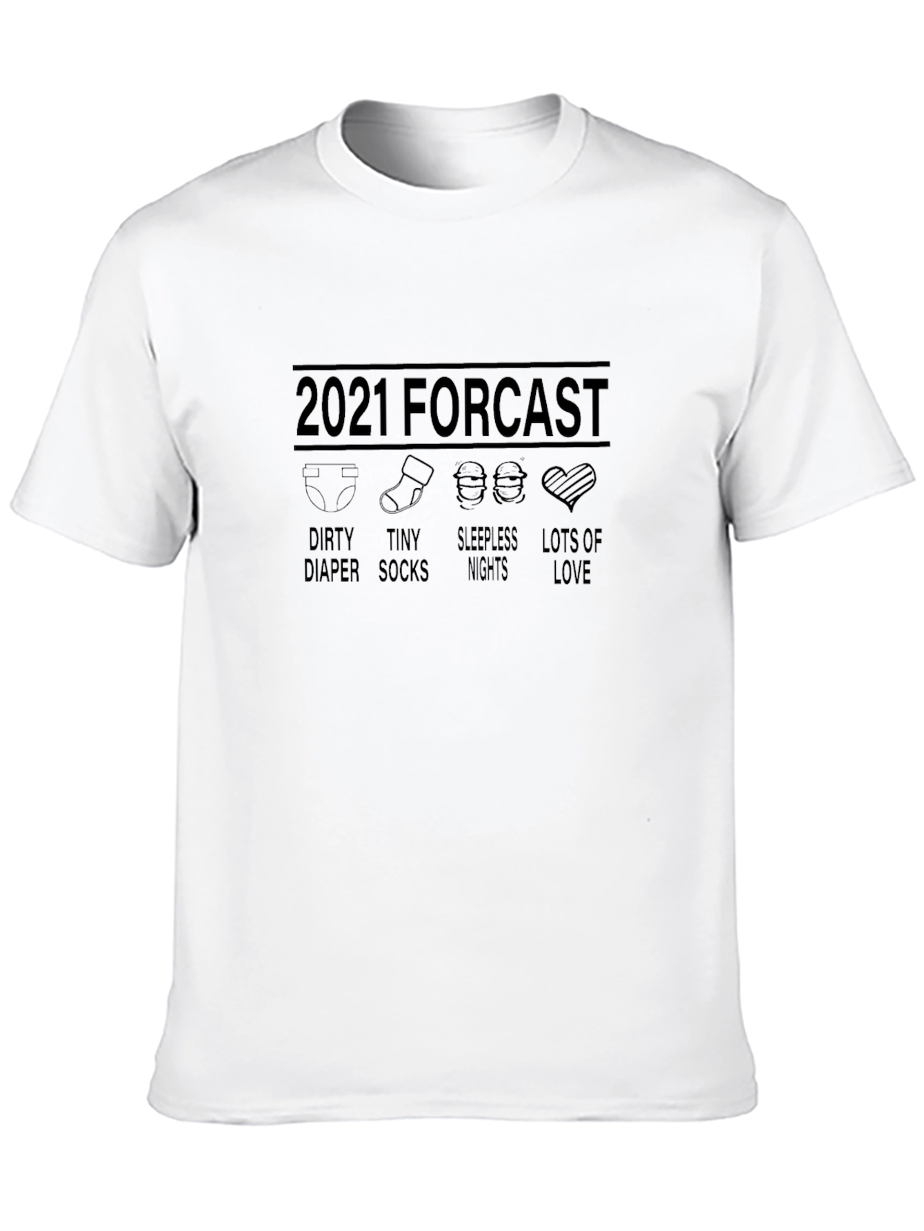 Black 2021 Forecast Graphic T-Shirt view 10