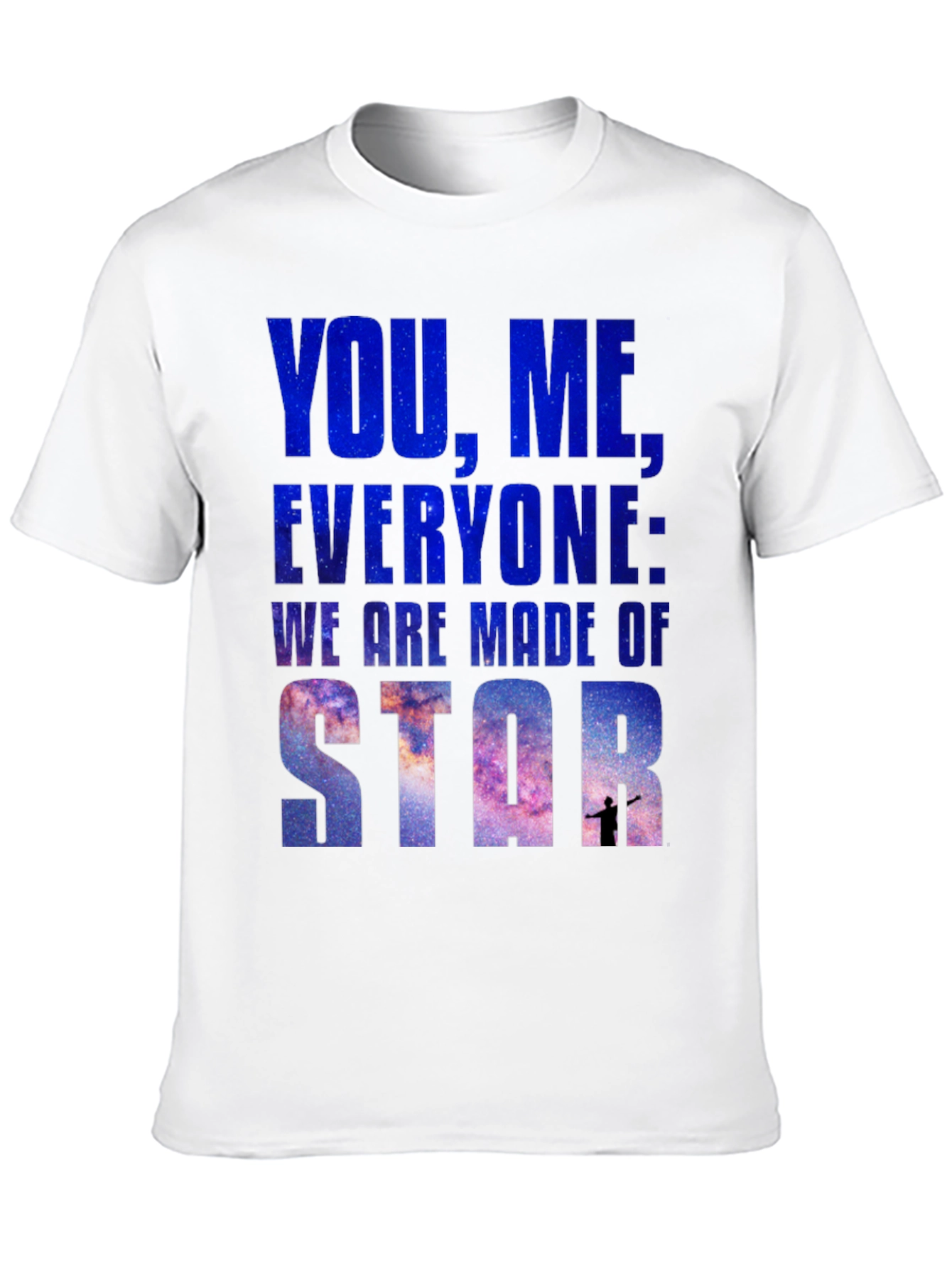 Black Cosmic T-Shirt: You, Me, Everyone - Star Stuff Tee view 10