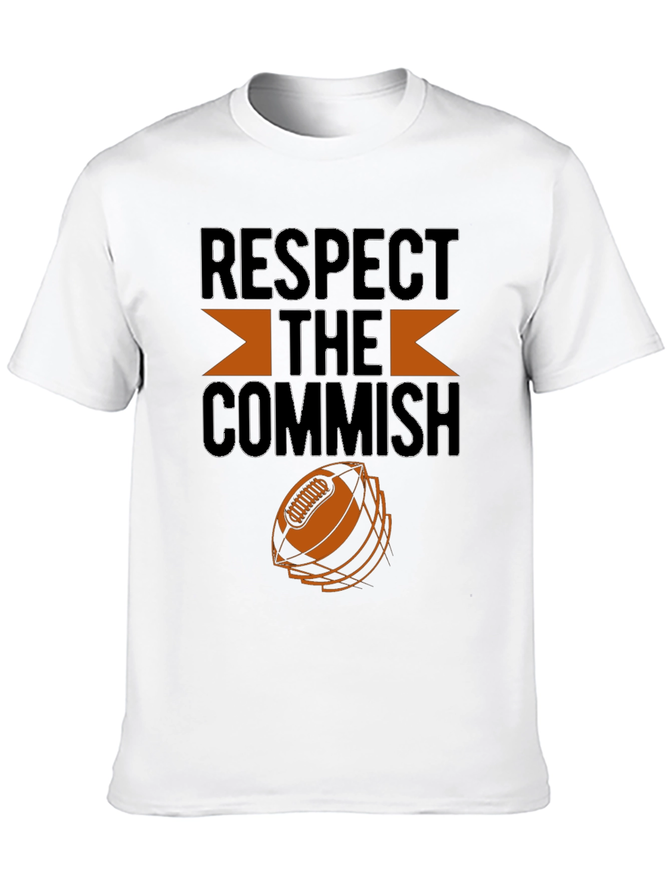 Black Respect the Commish Football Fan T-Shirt view 10