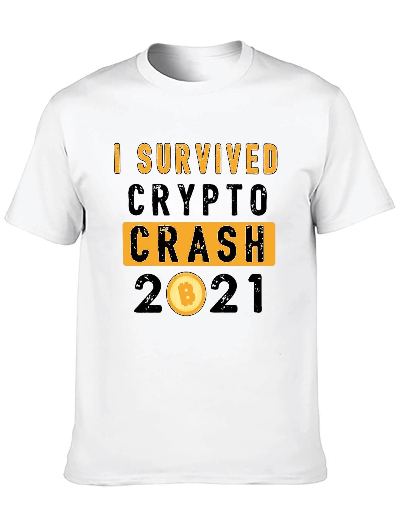 Black I Survived Crypto Crash 2021 T-Shirt view 10