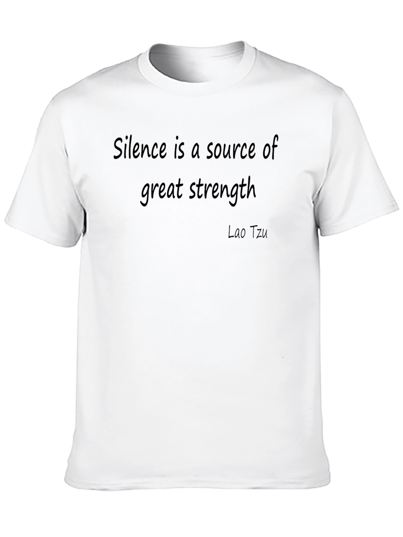 Black Silence Strength T-Shirt: Inspiring Lao Tzu Quote view 10