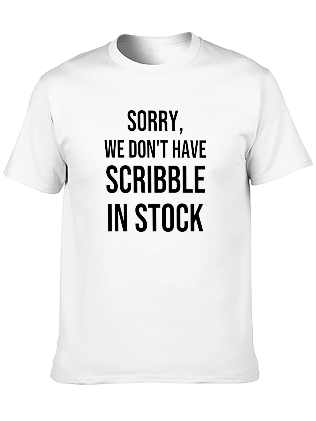 Black Funny "Sorry, No Scribble" Black Graphic T-Shirt view 10