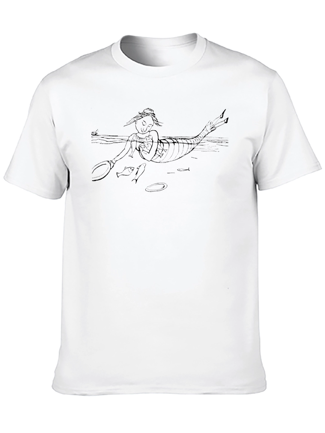 Black Unique Graphic Tee - Black Cotton Blend view 10