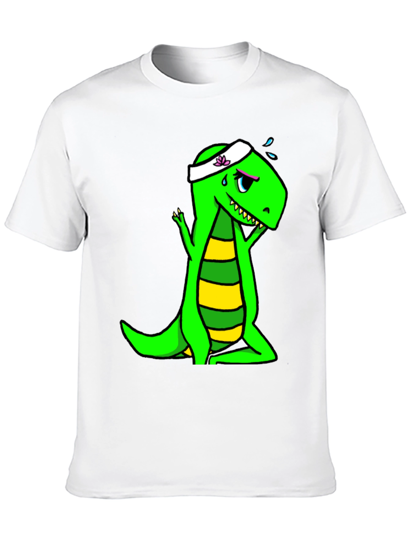 Black Dino Yoga Black T-Shirt view 10