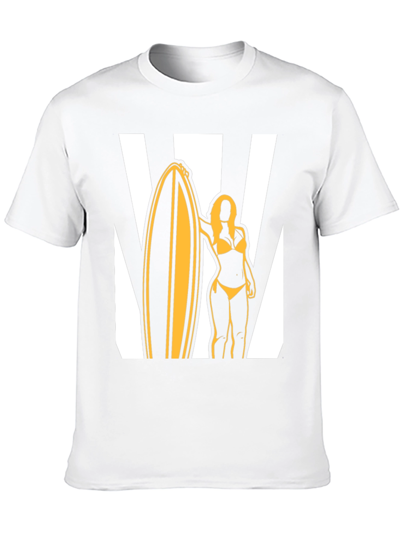 Black Surfer Girl Graphic Tee - Black Cotton T-Shirt view 10