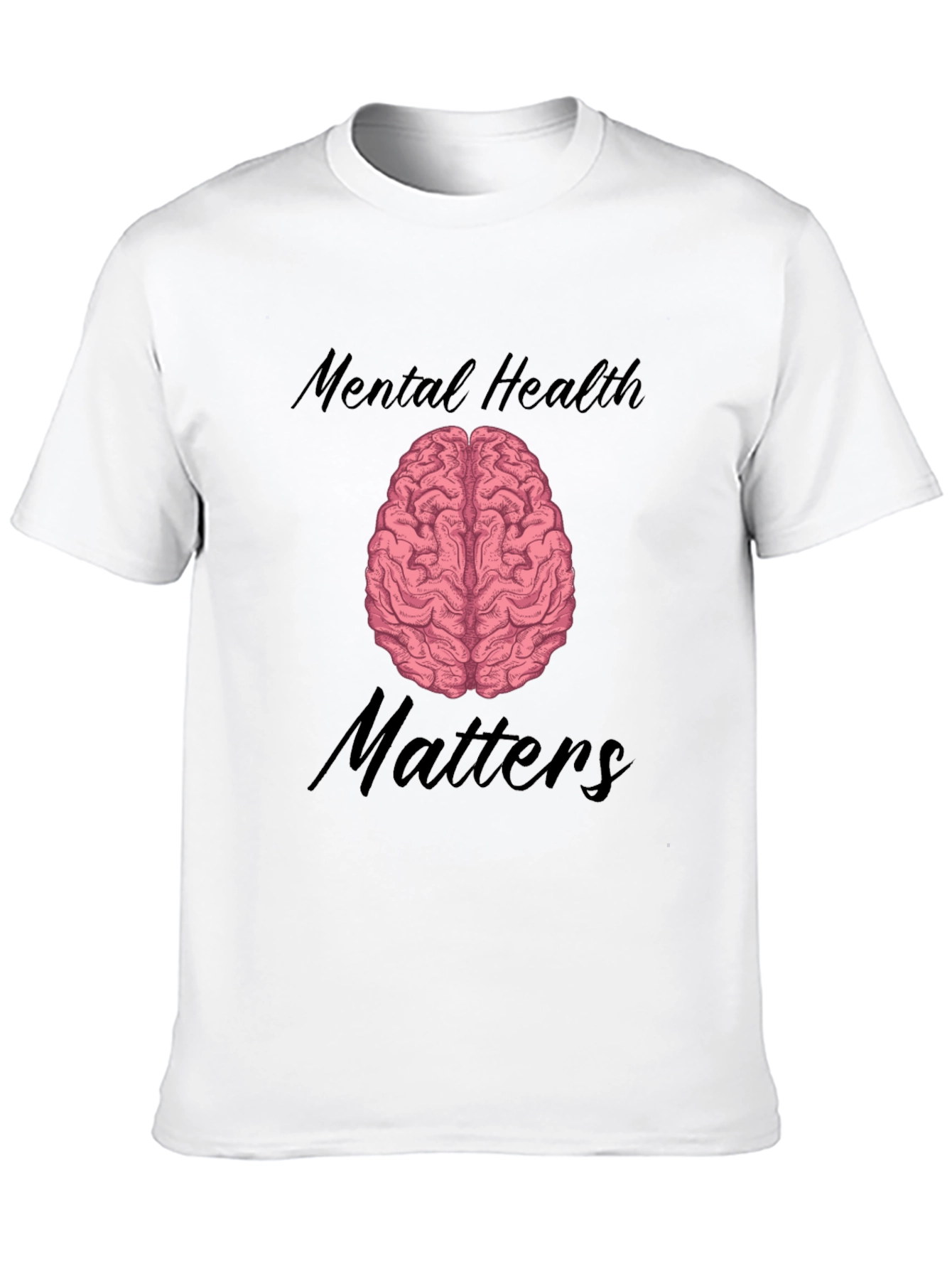 Black Mental Health Matters T-Shirt Brain Graphic view 10