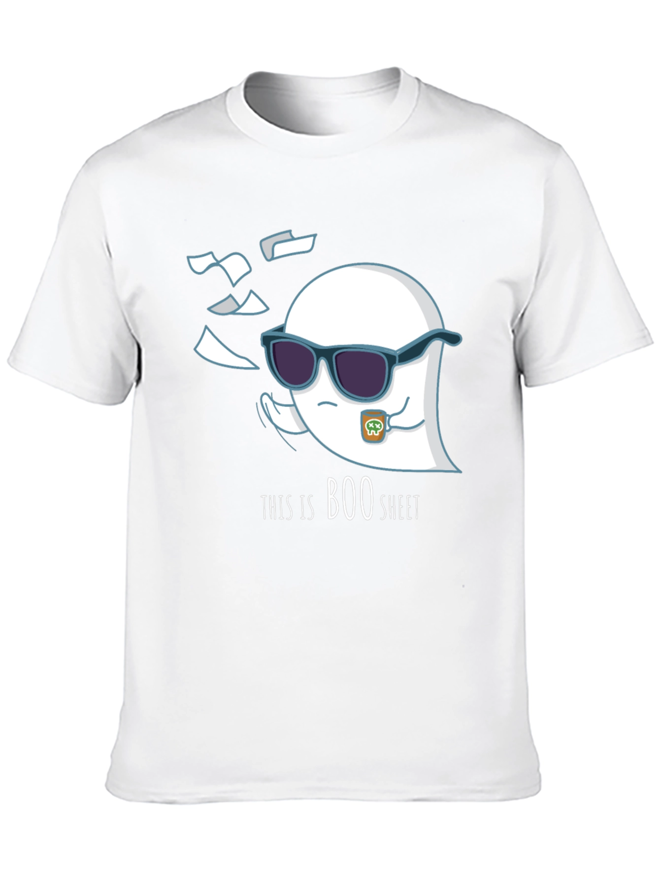 Black Cool Boo Sheet T-Shirt - Ghost Design view 10