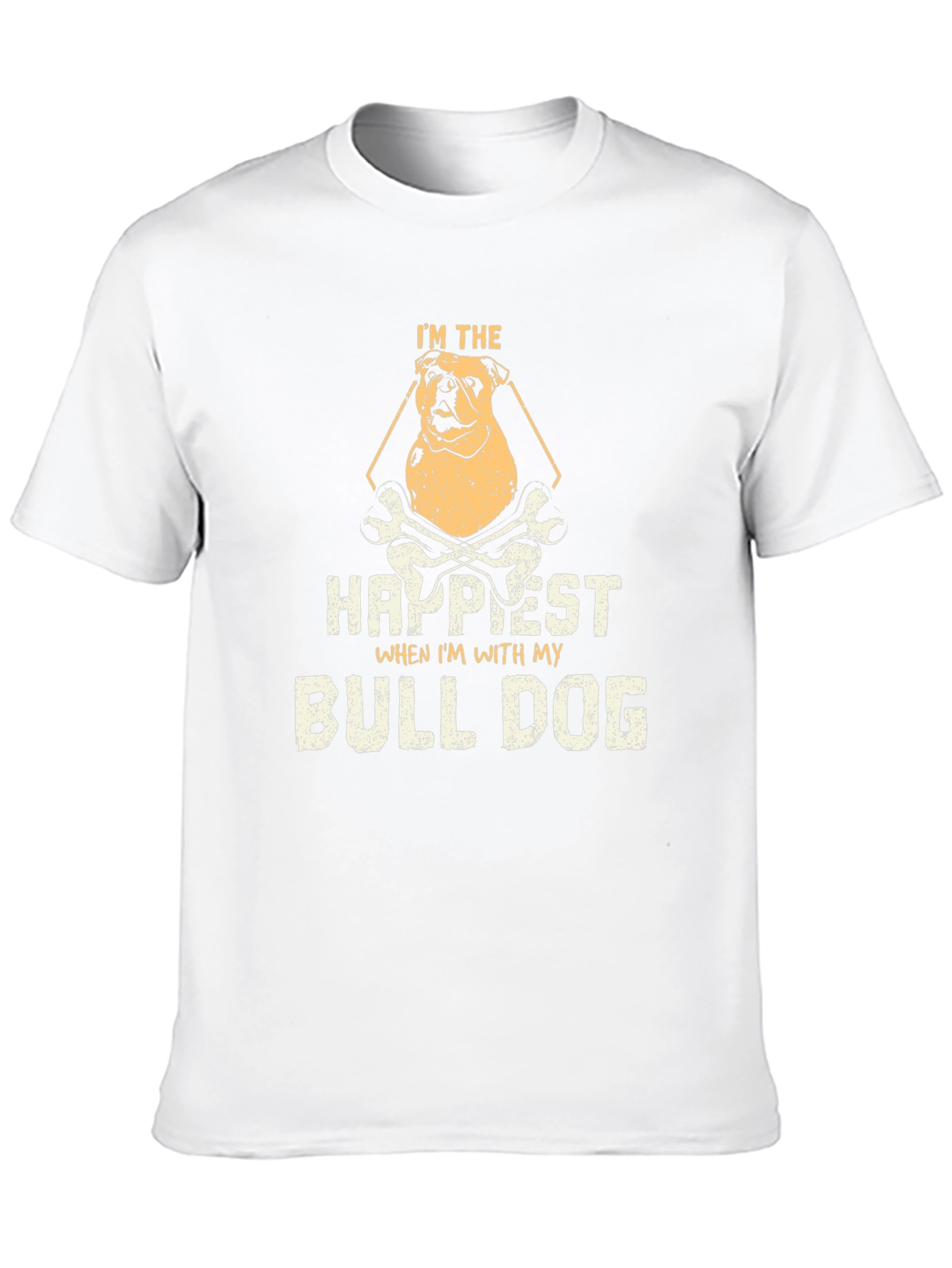 Black Happiest with My Bulldog Graphic T-Shirt view 10