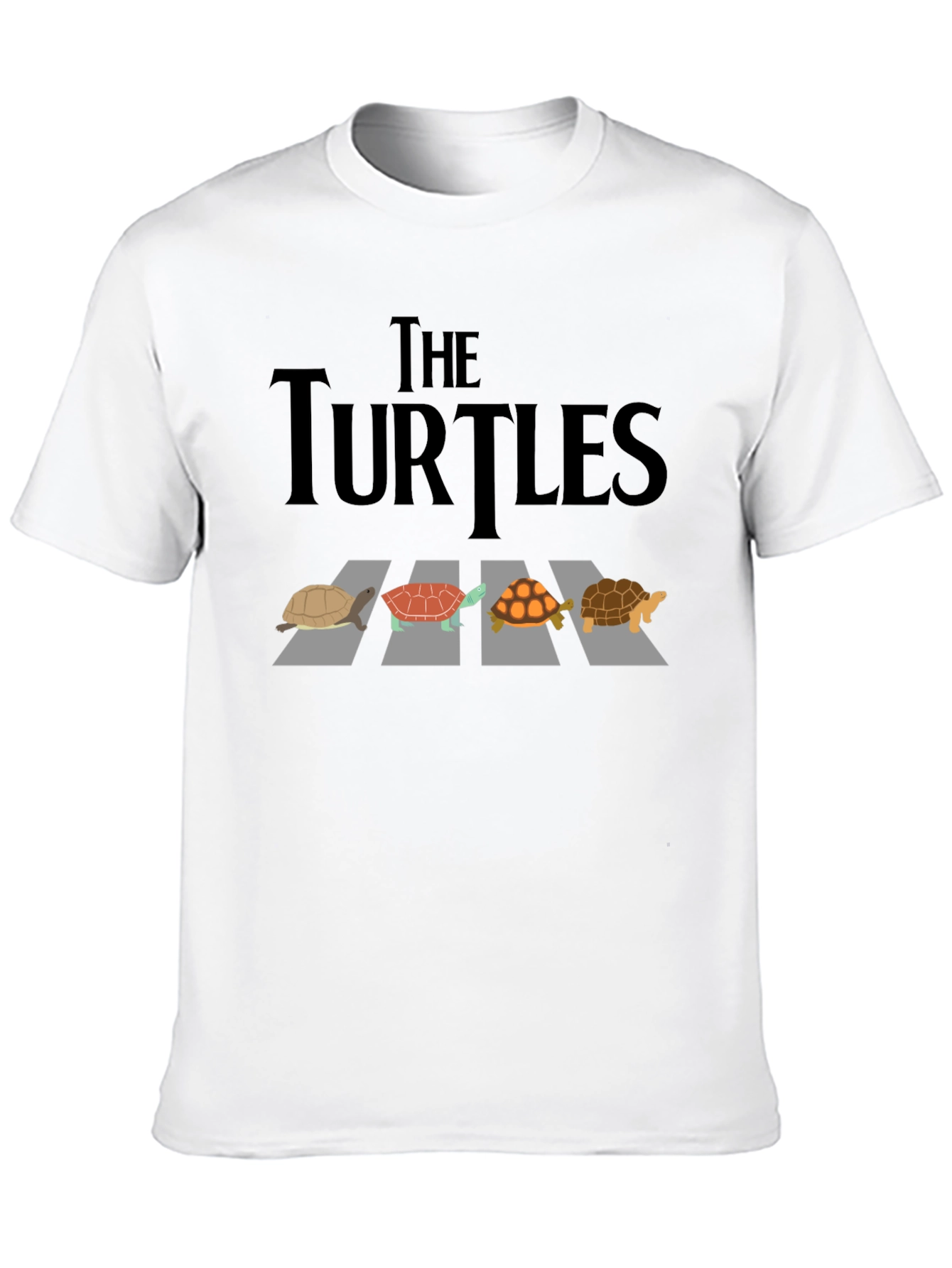 Black The Turtles Abbey Road Style T-Shirt view 10