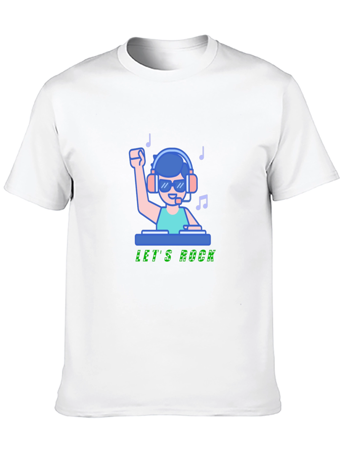 Black DJ Let's Rock Graphic T-Shirt view 10