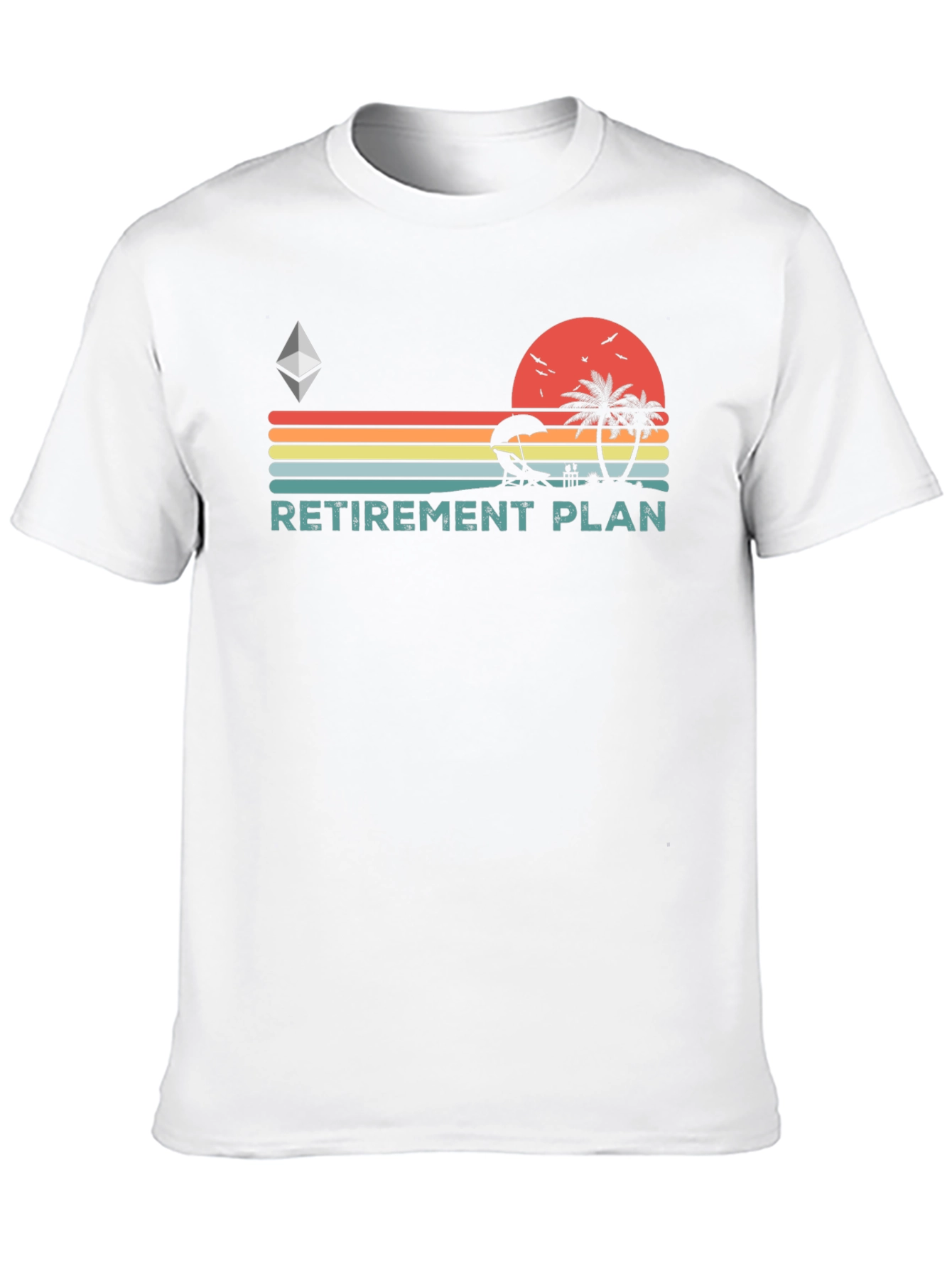 Retirement Plan T-Shirt - Beach Sunset Design - 10