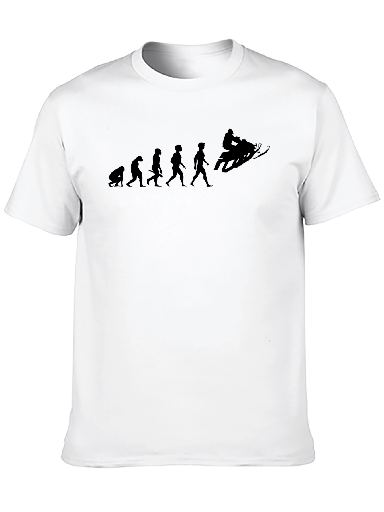 Black Evolution of Man Snowmobile T-Shirt view 10