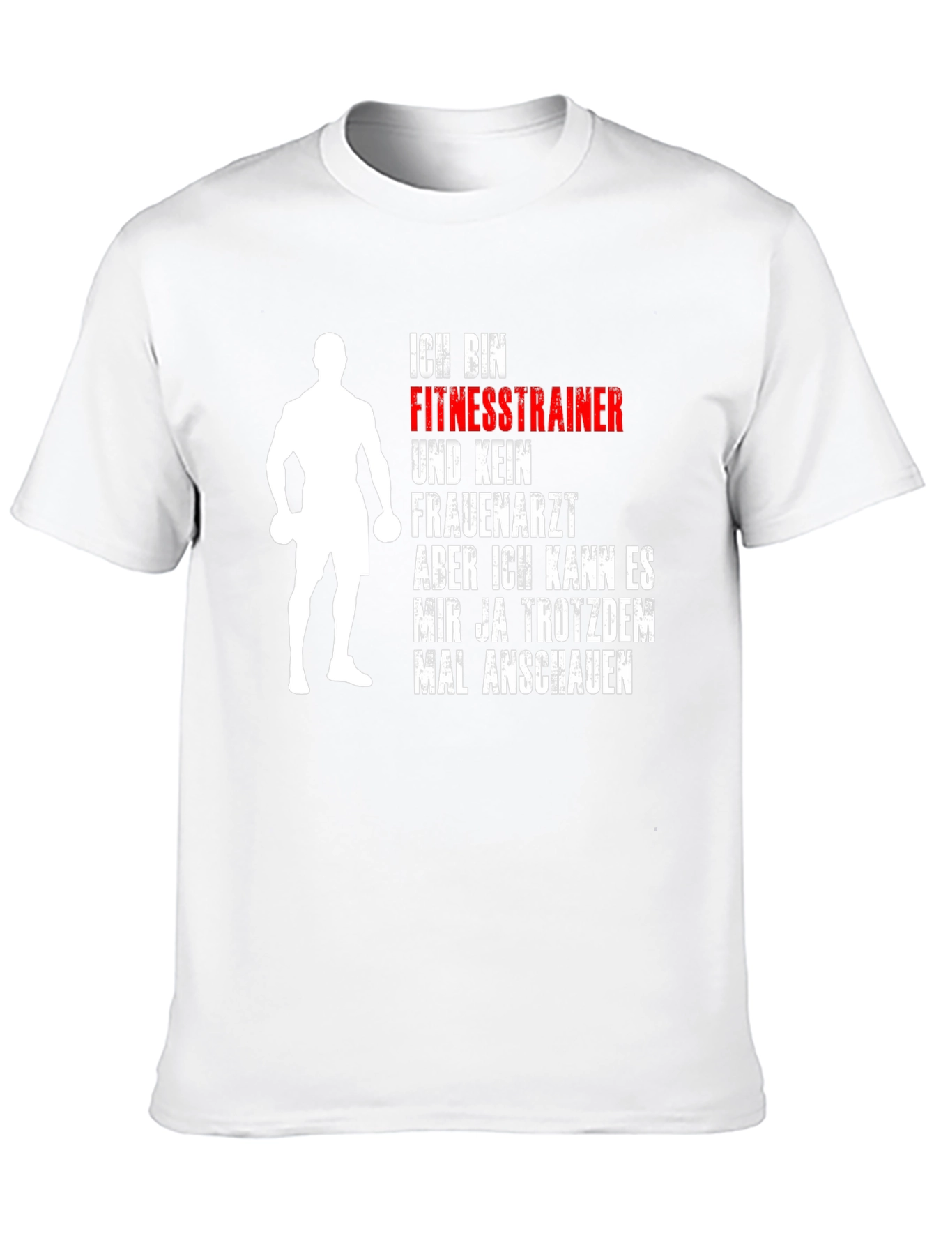 Black Fitness Trainer Graphic Tee - Funny Gym Workout Shirt view 10