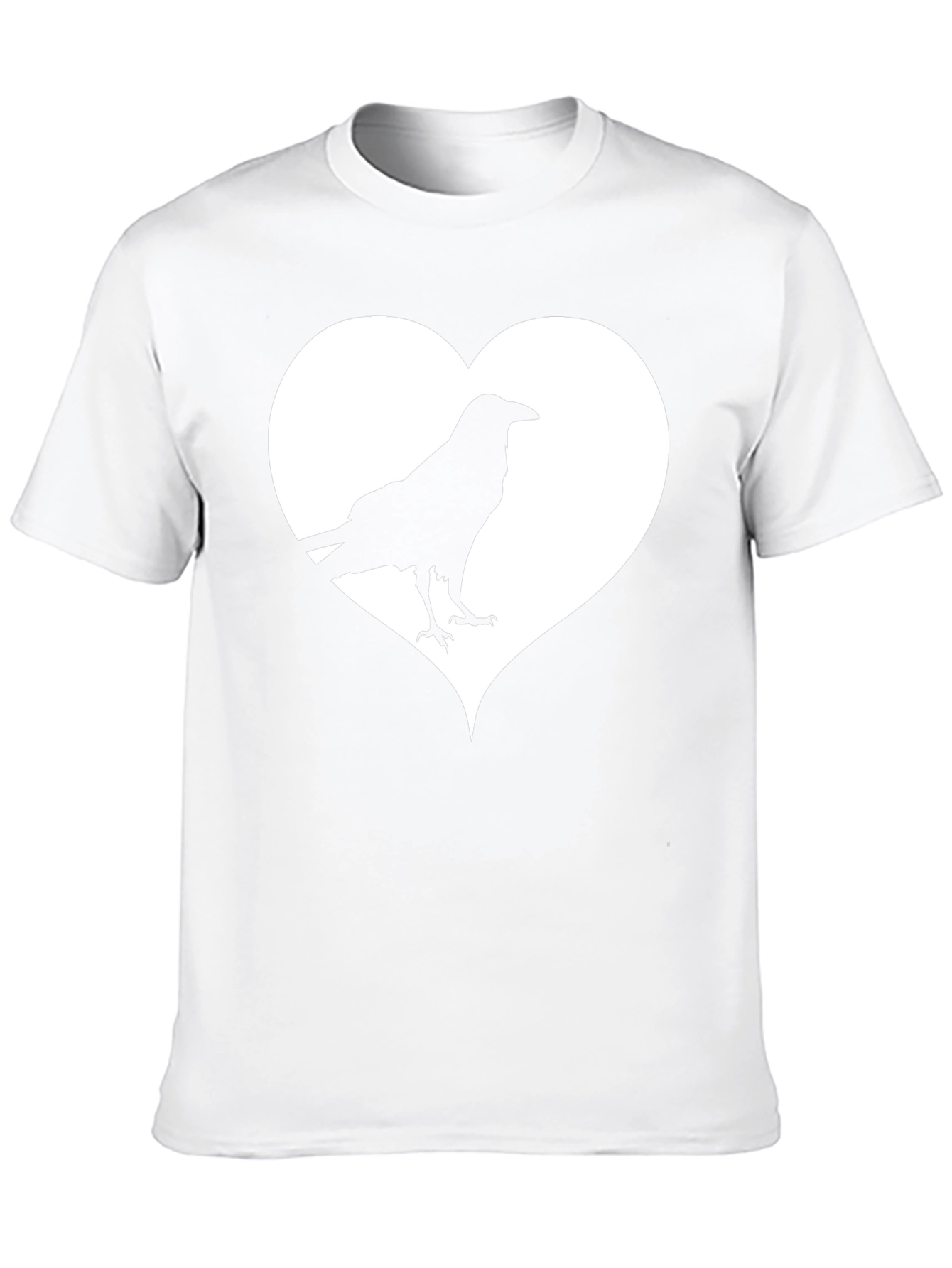 Black Raven Heart Graphic T-Shirt - Stylish Crow Tee view 10