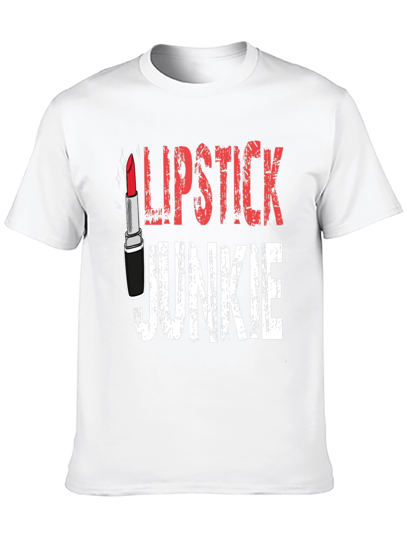 Black Lipstick Junkie Graphic Tee - Black Cotton T-Shirt view 10